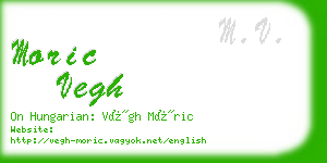 moric vegh business card